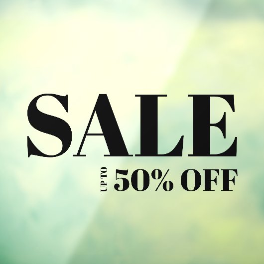 Moderne winkelruit uitverkoop raamsticker (Vel 3)