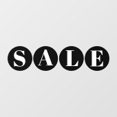 Moderne winkelruit uitverkoop zwart raamsticker (Vel)