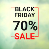 Moderne winkelruit Zwart Vrijdag aanbieding raamfo Raamsticker (Vel 3)