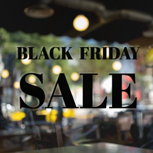 Moderne winkelruit Zwart Vrijdag aanbieding raamfo Raamsticker