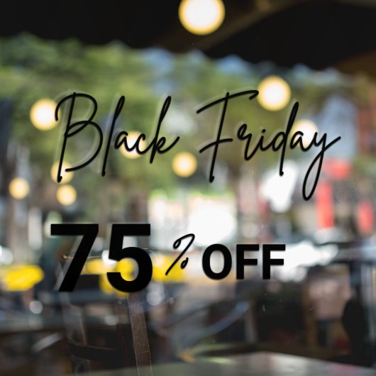 Moderne winkelruit Zwart Vrijdag aanbieding raamfo Raamsticker