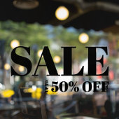 Moderne winkelvenster Uitverkoop Raamsticker