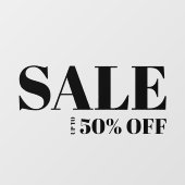 Moderne winkelvenster Uitverkoop Raamsticker (Vel)