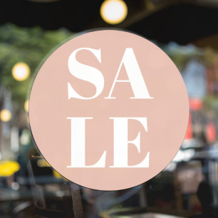 Moderne winkelvensterverkoop Pastel Roze Raamsticker