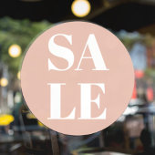 Moderne winkelvensterverkoop Pastel Roze Raamsticker