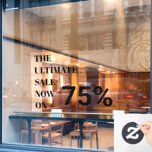 Moderne winkelvensterverkoop raamsticker (Cafe Raam)