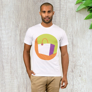 Moderne Winkelzak Pictogram Minimalistische Detail T-shirt