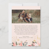 Moderne Winter Bloemboog Vrolijke Roze Twee Foto Feestdagenkaart (Achterkant)