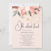 Moderne Winter Bloemen Kerstmis Oh Wat een leuk fe Kaart (Voorkant)