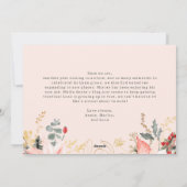 Moderne Winter Bloemen Roze Oh Wat leuk Een Foto Feestdagenkaart (Achterkant)