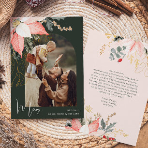 Moderne Winter Bloemen Vrolijk Een Foto Vakantie K Feestdagenkaart