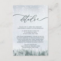 Moderne Winter Bos Bruiloft Elegantie