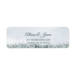 Moderne Winter Bos Bruiloft Etiket