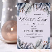 Moderne Winter Botanicals Corporate Holiday Party Kaart