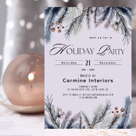 Moderne Winter Botanicals Corporate Holiday Party Kaart