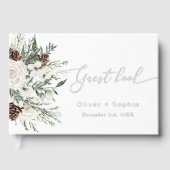 Moderne winter bruiloft gastenboek (Voorkant)