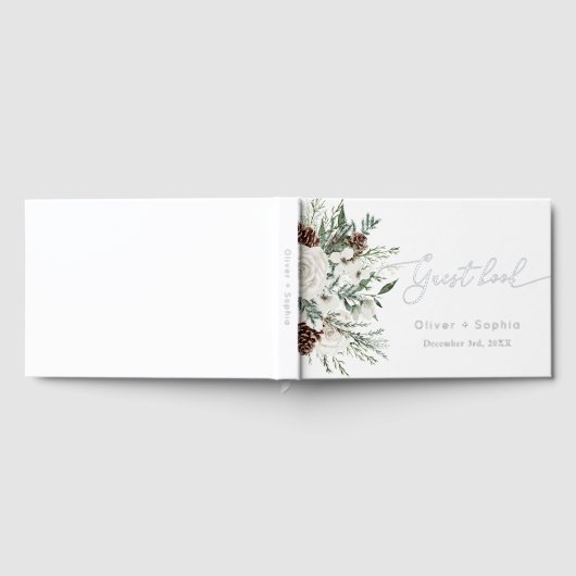 Moderne winter bruiloft gastenboek (Volledig)