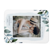 Moderne Winter Foliage vakantie foto Magneet (Horizontaal)