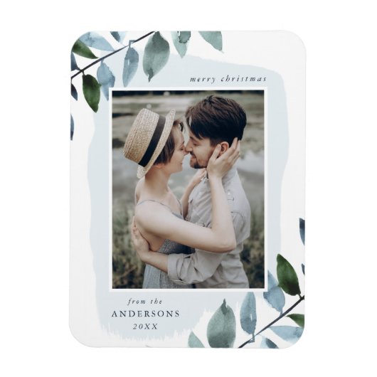 Moderne Winter Foliage vakantie foto Magneet (Verticaal)