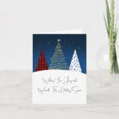 Moderne winter gelukkige vakantie bomen feestdagen kaart (Voorkant)