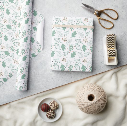 MODERNE WINTER GROENE VAKANTIE CADEAUPAPIER (Crafts)