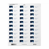 Moderne winter Happy Holiday Trees Etiket (Full Sheet)