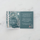 Moderne Winter Kardinaal Man & Vriend Kerstmis Kaart (Binnen)