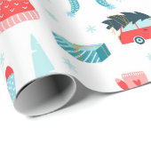 Moderne winter kerst | FEESTDAGEN Cadeaupapier (Rol Hoek)