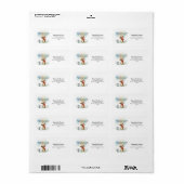 Moderne winter kerst leuk hond retouradres  etiket (Full Sheet)
