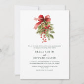 Moderne Winter Kerstbruiloft Kaart (Voorkant)