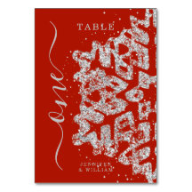 Moderne Winter Kerstvakantie bruiloft zilver rood