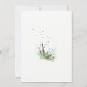 Moderne winter natuur krans waterverf bruiloft kaart (Achterkant)