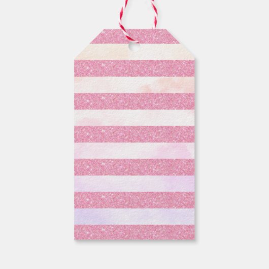 Moderne Winter ONEderland Roze Meisje 1e Verjaarda Cadeaulabel (Achterkant)