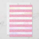 Moderne Winter ONEderland Roze Meisje 1e Verjaarda Kaart (Achterkant)