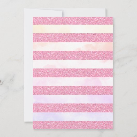 Moderne Winter ONEderland Roze Meisje 1e Verjaarda Kaart (Achterkant)