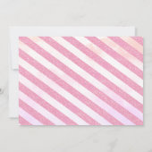 Moderne Winter ONEderland Roze Meisje 1e Verjaarda Kaart (Achterkant)