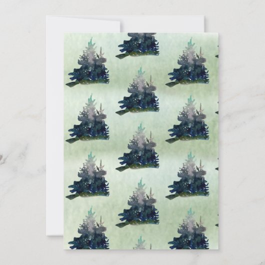 Moderne winter ons grootste avontuurlijk Baby show Kaart (Achterkant)