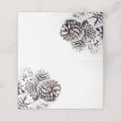 Moderne Winter Pine Cone | Vakantie Plaatskaartje (Buitenkant ongevouwen)
