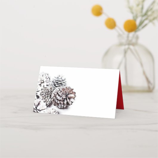 Moderne Winter Pine Cone | Vakantie Plaatskaartje (Achterkant)