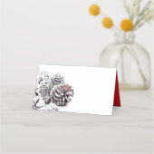 Moderne Winter Pine Cone | Vakantie Plaatskaartje (Voorkant)