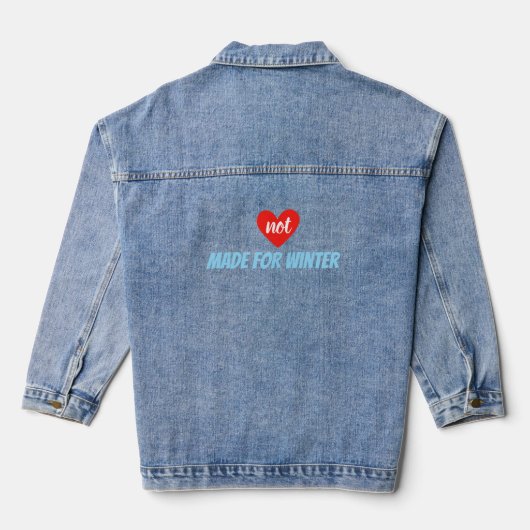 Moderne Winter Seizoen Quote Zwarte Tekst Denim Jacket (Achterkant)