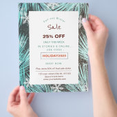 Moderne Winter Sneeuw vakantie verkoop promotie fl Flyer (Hand)