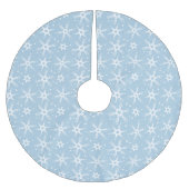 Moderne Winter Sneeuwvlok All-Over Print Boomrok Kerstboom Rok (Voorkant)