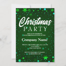 Moderne winter sneeuwvlok groen wit Kerstmis Kaart