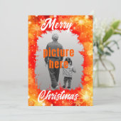 Moderne winter sneeuwvlok Vrolijk kerstfeest Kaart (Staand voorkant)