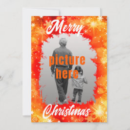 Moderne winter sneeuwvlok Vrolijk kerstfeest Kaart