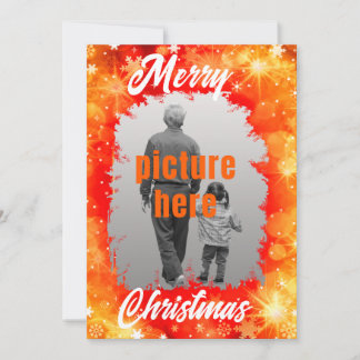 Moderne winter sneeuwvlok Vrolijk kerstfeest Kaart