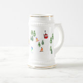 Moderne winter snowboarder snowboarden bierpul (Voorkant rechts)