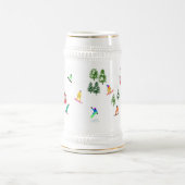 Moderne winter snowboarder snowboarden bierpul (Center)