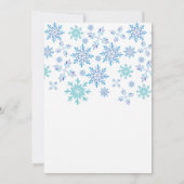 Moderne Winter Snowflakes Engagement Party Kaart (Achterkant)